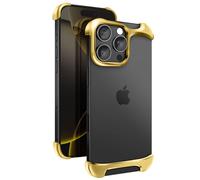 Coque iPhone 16 Pro Max en Aluminium Aérospatiale Ultra Renforcé 3m, Dorée