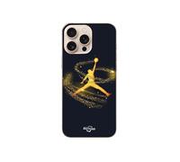 Coque Iphone 16 Pro Max Jordan Logo Poudre Filante Dorée