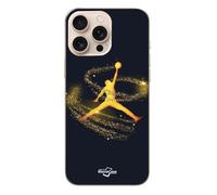 Coque Iphone 16 Pro Max Jordan Logo Poudre Filante Dorée