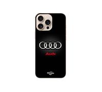 Coque Iphone 16 Pro Max Logo de voiture Audi gris et rouge