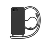 Avizar Coque pour iPhone 16e en Silicone avec Cordon en Nylon Tressé Ajustable