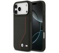 Etui BMW M Carbon Line & Logo MagSafe do iPhone 17 Pro Max czerwony