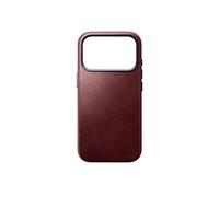 Coque iPhone 18 Pro Cuir Véritable MagSafe Bordeaux