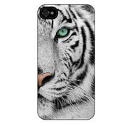 Coque Iphone 4 4S personnalisée Apple Tigre Blanc Royal ref 2173