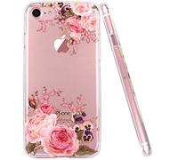 Coque iPhone 6, Coque iPhone 6S, JIAXIUFEN TPU Coque pour Apple iPhone 6 6S Silicone Étui Housse Protecteur - Rose Flower
