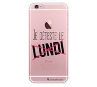 Coque iPhone 6 iPhone 6S rigide transparente Je déteste le lundi Ecriture Tendance et Design La Coque Francaise