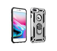Coque iPhone 6 Plus et 6S Plus et 7 Plus et 8 Plus Hybride Bague Support Argent