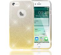 coque iPhone 7 Housse de téléphone portable par NALIA, Fines paillettes en silicone, Bling Cover