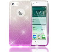 coque iPhone 7 Housse de téléphone portable par NALIA, Fines paillettes en silicone, Bling Cover