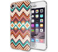 coque iPhone 7 Housse de téléphone portable par NALIA, Motif Case Cover Bumper Transparent Klar Indian Pattern