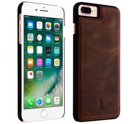 Coque iPhone 8+, 7+, 6+, 6S+ Protection Rigide Cuir Véritable Akashi Marron