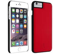 Coque iPhone 8+, 7+, 6+, 6S+ Protection Rigide Cuir Véritable Akashi Rouge