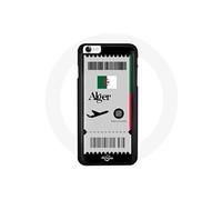 Coque Iphone 8 Plus carte embarquement Algerie foot Riyad Mahrez Marseille carte embarquement avion vert blanc rouge Alger