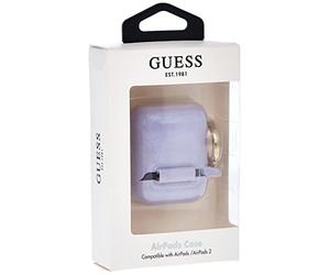 Coque iPhone Airpods Guess Originale en Silicone Roxo