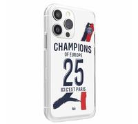 Coque iPhone/Samsung - Paris Champions d’Europe 2025 - Ici c’est Paris - Édition Collector extérieur | Protection Antichoc Fine | Design Maillot Vainqueur Ligue des Champions (IPHONE 12)