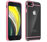 Coque iPhone SE 2020 / 8 / 7 Rigide Antidérapant Contour Coloré Akashi Rose