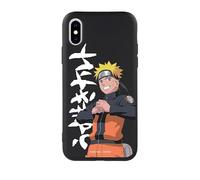 Coque iPhone X - iPhone XS Officiel Naruto Texte japonais Blanc pour protéger votre téléphone - Coque en silicone liquide noir souple avec licence officielle