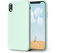 Coque Iphone Xr, Coque En Liquide Silicone Conçue Pour Iphone Xr, Étui De Protection Antichoc Ultra Mince Avec Doublure Douce En Microfibre Anti-Rayures, 6.1 Pouces,Vert Menthe