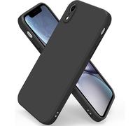 Coque Iphone Xr, Coque En Liquide Silicone Conçue Pour Iphone Xr, Étui De Protection Antichoc Ultra Mince Avec Doublure Douce En Microfibre Anti-Rayures, 6.1 Pouces (Noir)