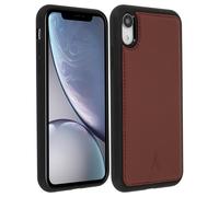 Coque iPhone XR Protection Rigide Cuir Véritable Akashi - Marron
