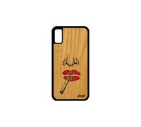 Coque iPhone XS bois silicone portrait design original femme 256 Go 4G de iPhone XS