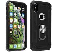 Coque iPhone XS Max - AVIZAR - Bi-matières - Antichoc - Support vidéo - Noir