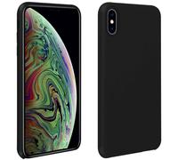 Coque iPhone XS Max Silicone Semi-rigide Mat Finition Soft Touch noir