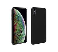 Coque iPhone XS Max Silicone Semi-rigide Mat Finition Soft Touch noir