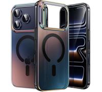 Coque Irisée pour iPhone 17 Pro Max 6,9 Pouces Compatible avec MagSafe,Étui Housse Dos Translucide Fluorescente Colorée Antichoc