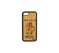 Coque j'peux pas j'ai apero pour Apple iPhone 8 bois silicone portable biere gel