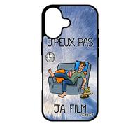 Coque J'peux Pas J'ai Film Pour Iphone 17 Silicone Humour Antichoc Cinema Metal Manga Tele Portable Bleu 7e Art Je Made In France