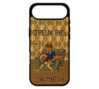 Coque J'peux Pas J'ai Match Pour Iphone 17 Air En Bois Silicone Basket Drole Handball Texte Bd Mobile Jpeux Foot Humour Rugby Noir