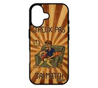 Coque J'peux Pas J'ai Match Pour Iphone 17 Bois Silicone Telephone Jpeux Dessin Comique Original Humour Coupe Du Monde Handball Je
