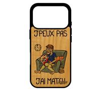 Coque J'peux Pas J'ai Match Pour Iphone 17 Pro En Bois Silicone Handball Bande Dessinée Coupe D'europe Housse Noir Rugby Jpeux Foot