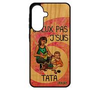 Coque J'peux Pas J'suis Tata Pour Galaxy A56 5g Bois Silicone 4g Telephone Tante Je Sm-A566b/Ds Texte Jpeux Humoristique De Pour Samsung