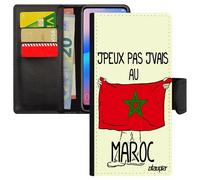 Coque J'peux Pas J'vais Au Maroc Telephone S24+ Plus Simili Cuir Coupe D'afrique Can Basket Rigide Pochette Jo Housse Samsung Galaxy