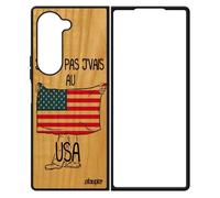 Coque J'peux Pas J'vais Au Usa Z Fold 6 En Bois Silicone Foot Etui Nfl Smartphone Coupe Du Monde Nba Jo Etats Unis De Samsung Galaxy