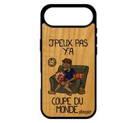 Coque J'peux Pas Y'a Coupe Du Monde Pour Iphone 17 Air En Bois Veritable Silicone Football Etui Handball Comique Gris Mobile