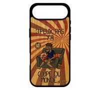 Coque J'peux Pas Y'a Coupe Du Monde Pour Iphone 17 Air Vrai Bois Silicone Sport Basketball Mobile Comique Rugby Humour Texte Je Bd