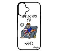Coque J'peux Pas Y'a Hand Pour Iphone 17 Silicone 4g Case Original Bande Dessinée Supporter Etui Jpeux Texte Handball Blanc Drole