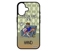 Coque J'peux Pas Y'a Handball Pour Iphone 17 Silicone Texte Supporter Vert Drole Jpeux Smartphone Comique Etui Noir Humour Je Hand