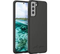 Just Green - Coque de protection pour téléphone portable - matière organique durable, matériau végétal 100 % biodégradable et compostable - noir -