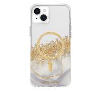 Coque Karat Compatible MagSafe pour iPhone 15 Plus Décorée de Paillettes CASE MATE Dorée