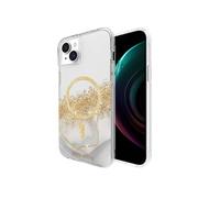 Coque MagSafe pour iPhone 15 Plus Silicone Marbré et Pailleté Or Case Mate Karat