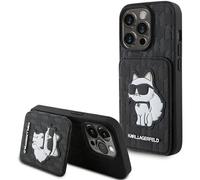 Coque - Karl Lagerfeld - Choupette - Saffiano - Monogram - iPhone 15 Pro Max - Noir