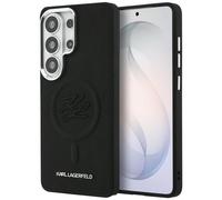 CG MOBILE Karl Lagerfeld Coque de protection avec initiales annulaires en relief compatible avec MagSafe pour Samsung Galaxy S26 Ultra (noir)