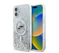 CG Mobile – Coque pour iPhone 16 MagSafe – Glitter Liquid KLHMP16SLGKKCSGH Karl & Choupette