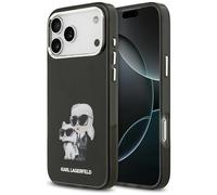 Coque Karl Lagerfeld IML Aquarelle Karl & Choupette & Logo MagSafe Étui pour iPhone 17 Pro Max Noir