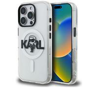 Coque Karl Lagerfeld IML Karl Sketch Logo MagSafe pour iPhone 16 Pro, transparente