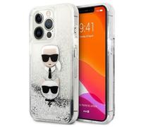 Coque Karl Lagerfeld iPhone 13 Pro Max 6,7'' Liquid Glitter Argent - Karl Choupette